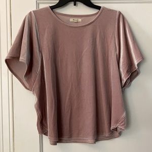Madewell billowy velour top